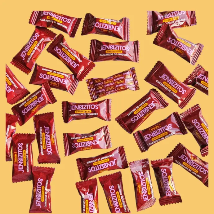 Ginger Chew Caramelo Jengibre empaque individual